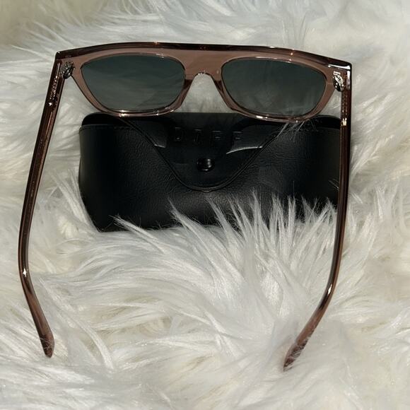 DIFF Stevie 55mm Gradient Flat Top Sunglasses Cafe Ole w/Tortiose Sea green lens - Picture 4 of 6